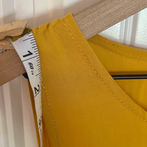 Max Studio Tiered Sleeveless Yellow Maxi Dress Size S - Picture 6 of 16